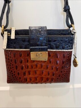 Brahmin Mojito Croc Embossed Leather Crossbody